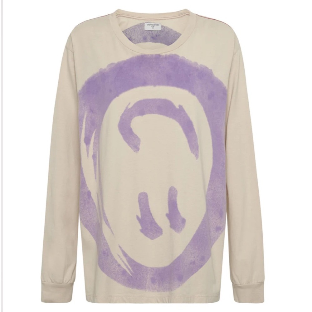 One Teaspoon Free People Smiley Violet long sleeve tee